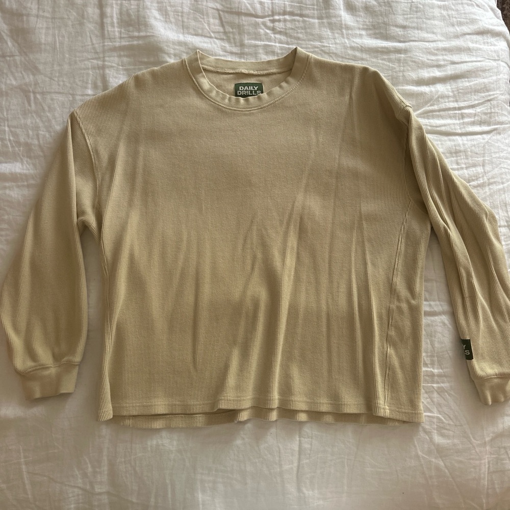 Daily Drills  Cream (sand) Long-Sleeve Thermal Sweater XS/s